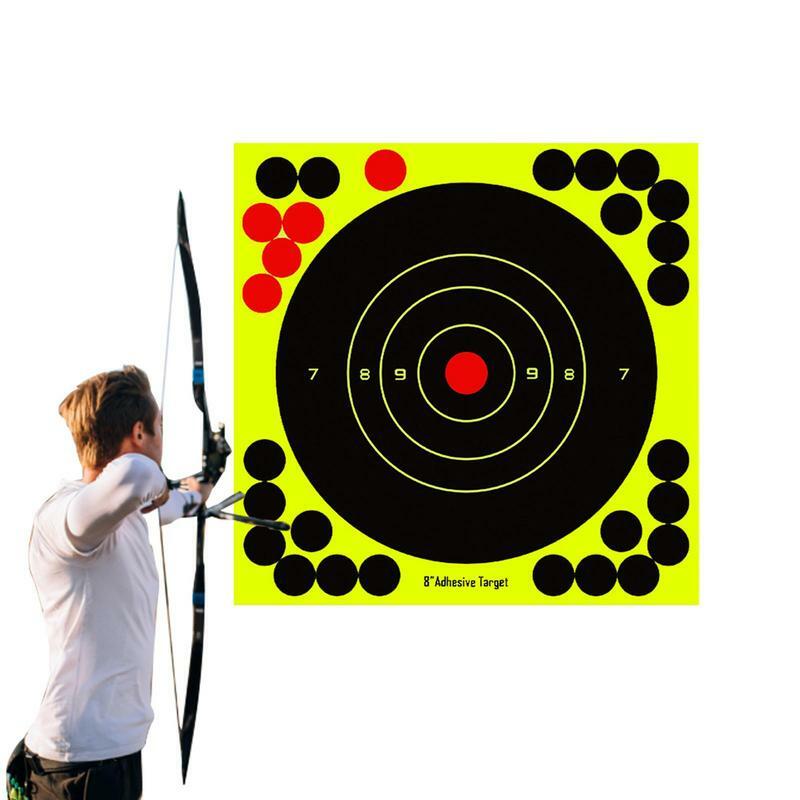 الفلورسنت إطلاق الهدف ملصقات لاصقة رد الفعل عصا إطلاق الأهداف رش ورقة 8 بوصة للنساء الرجال إطلاق التدريب