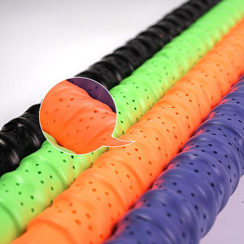 Bande anti-transpiration pour raquette de tennis et badminton, ruban adhésif multicolore respirant et antidérapant pour poignée de sport, 1 pièce