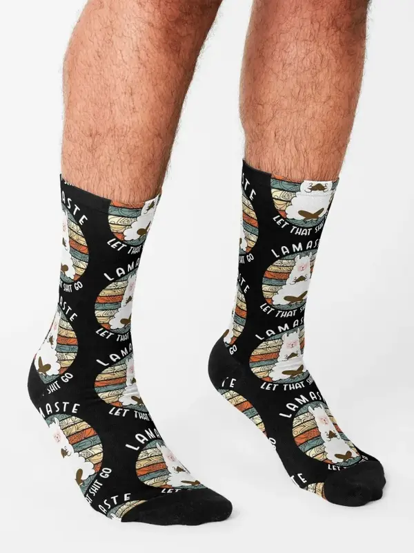 Lamaste лама Альпака Йога-Смешные медитационные носки для бега с принтом для девушек мужские носки