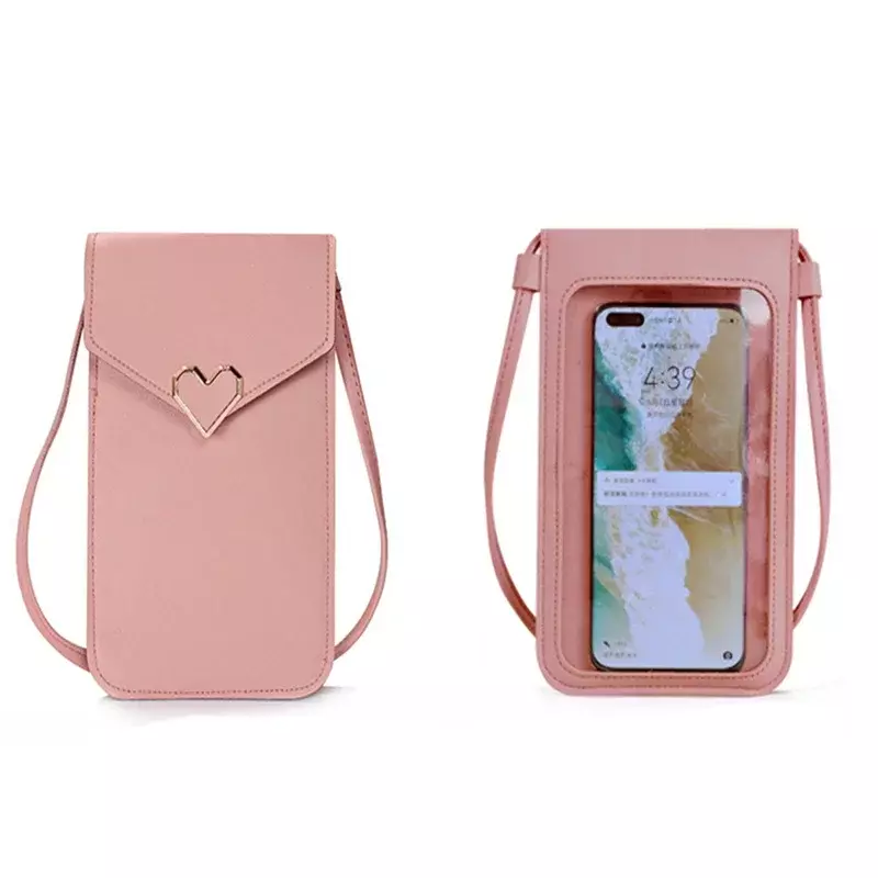 TOUB042     Fashion Ladies Small Crossbody Messenger Bags Touch Screen Cell Phone Purse Women Shoulder Phone Wallet