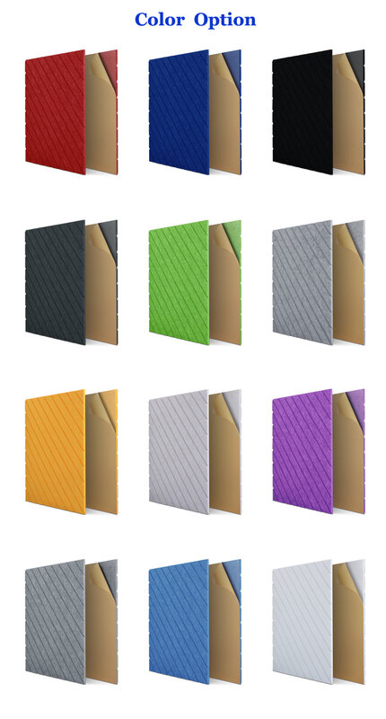 10Pcs/Pack Creative Twill Design Eco-friendly Polyester Panel 50x50cm Self-Adhesive Soundproof Wall Panels For Office,Piano Room