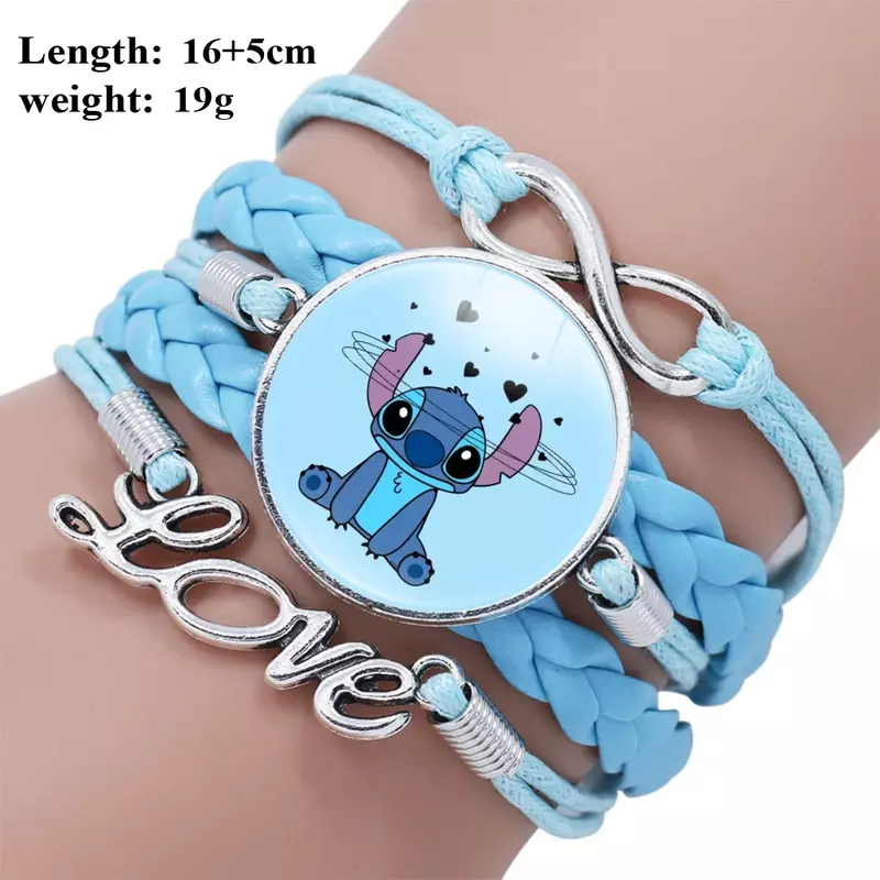 Stich Disney Armband drucken transparente Acryl Anime Lilo & Stich Cartoon niedlichen Armband Geschenk Kinderspiel zeug Mädchen Weihnachts geschenk