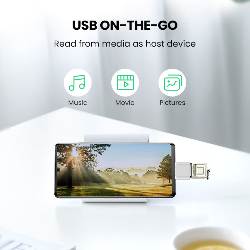 Adaptateur USB 3.0 Type C OTG, Convertisseur Mâle vers Femelle, Connecteur USBC OTG, pour Macbook, Xiaomi, Samsung S20