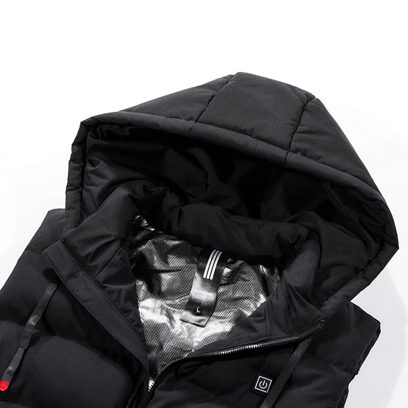 남녀공용 난방 조끼, 9 개 구역, 야외 전기 지능형 열 코트, 세련된 하이킹 캠핑 난방 재킷, 더운 겨울