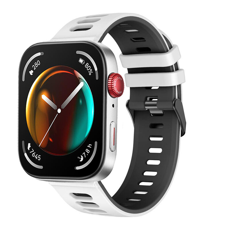 Kolor blokujący silikonowy pasek do zegarka Huawei Fit 3 sportowe oddychające wymienne opaski na nadgarstek do zegarka Huawei FIT 3 Watchband