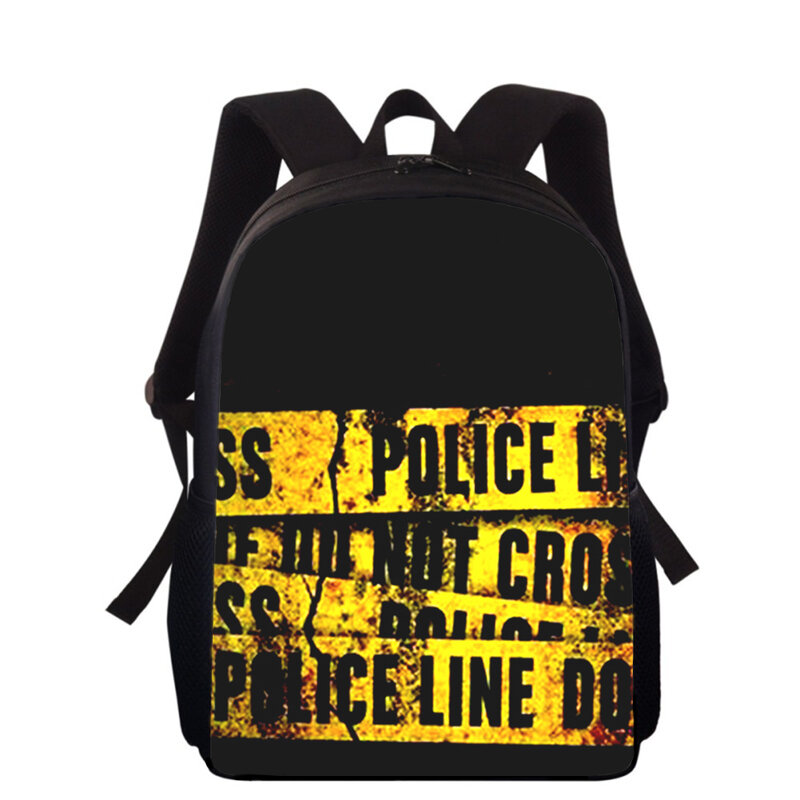 警告ドン-15インチ3Dプリント子供用バックパック,男の子と女の子のためのプライマリスクールバッグ,学生のためのランドセル