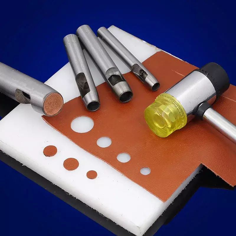 Perforadora redonda hueca de acero, cincel de cuero, herramienta de corte para cinturones, juntas de Metal, cuero, lona (0,5mm a 60mm)