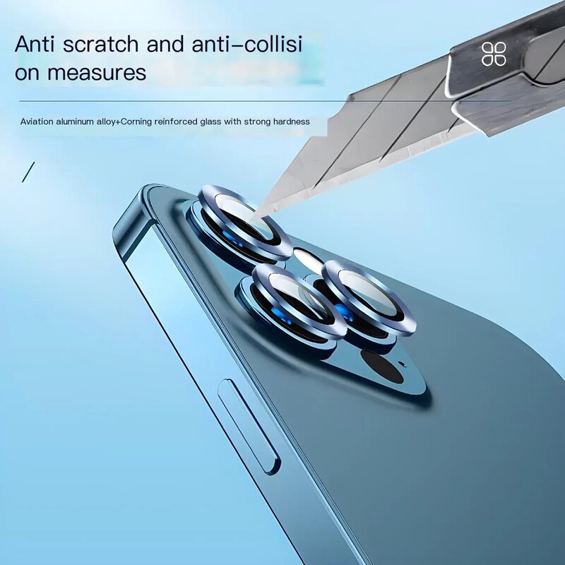 Rui Beast-Anneau de protection pour film d'objectif en métal, adapté pour Apple 12, 12Pro, 12Pro Max, 12Mini