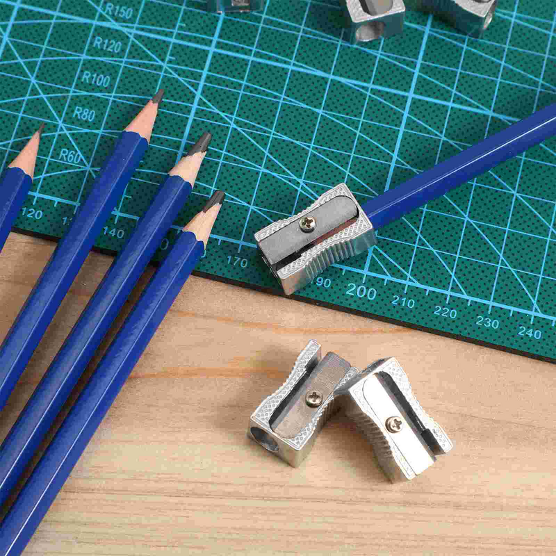 Tofficu Eye Liner Pencils 10Pcs Pencil Sharpener Metal Colored Eye Liner Pencils Handheld Dual Eye Liner Pencils Pocket