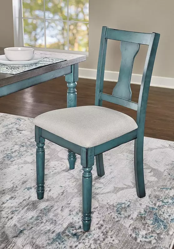 Willow, Teal Blue, Zestaw 2-stopniowych krzeseł, krzeseł restauracyjnych, krzeseł do jadalni