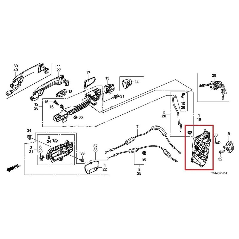 Power Door Lock Actuator Fits for 13-17 Honda Accord Front Left (Driver's Door) Replaces 72150-T0A-A02, 72165A