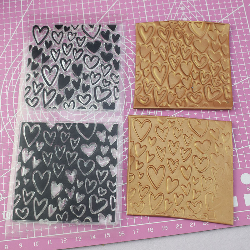 Coração Videiras Gravar Jóias Argila Diy Polymer Clay Textura Fazer Para Brinco De Argila Impressão Art Hobby Tool