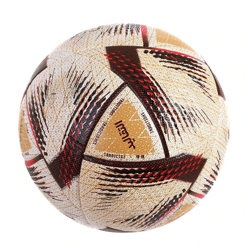 Balón de fútbol de alta calidad, Material de PU, tamaño oficial 5, sin costuras, resistente al desgaste, para entrenamiento de partido, 2022