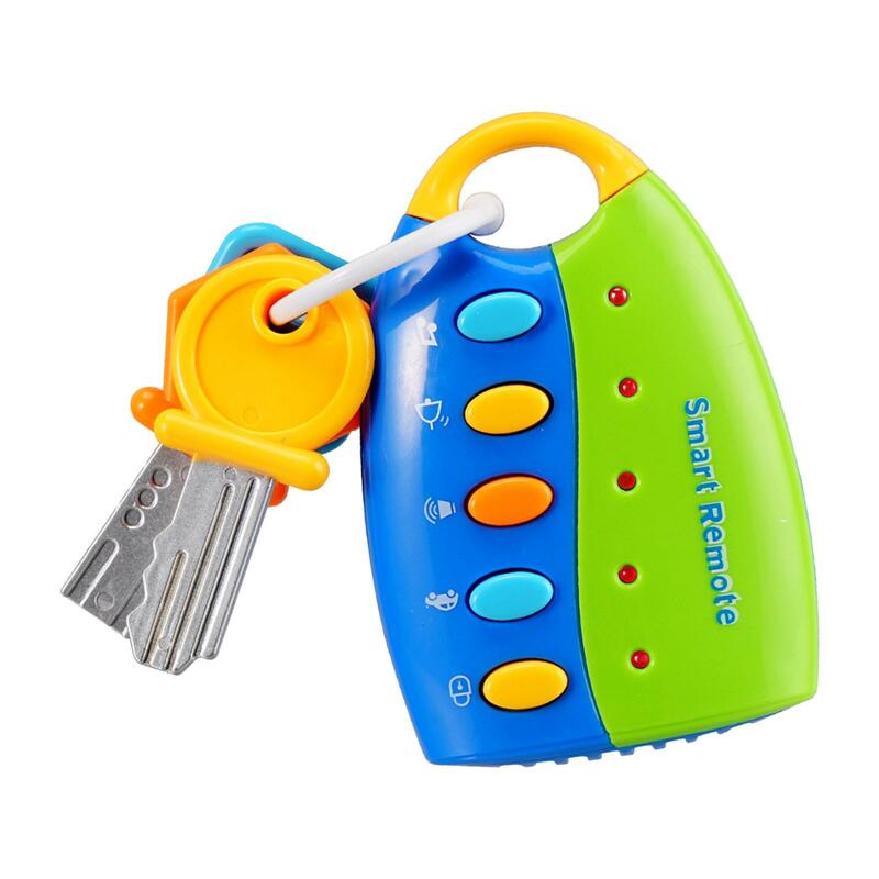 Mainan kunci mobil untuk bayi, mainan kunci mobil dengan suara dan lampu untuk anak dan balita
