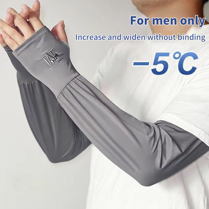 Перчатки мужские с защитой от солнца, шелковые дышащие, с защитой от УФ излучения, для велоспорта, летние