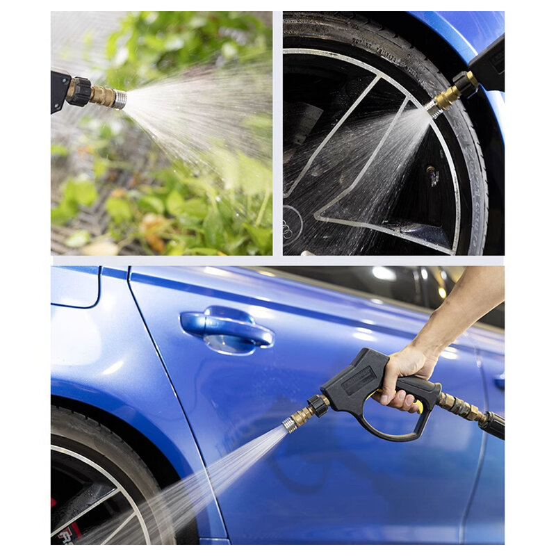 Interfaccia per pistola ad acqua ad alta pressione ugello di lavaggio lame per doccia in acciaio inossidabile 1/4 Quick Connect Wash Cars Garden Urban Tool