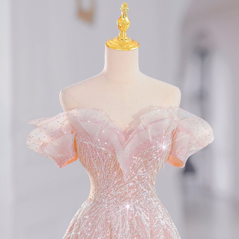 Różowa kwiatowe aplikacje 2023 nowa fantazja sukienka na Quinceanera bez ramiączek suknia księżniczki bankietowa o linii A wykonana na zamówienie Vestido De Noiva