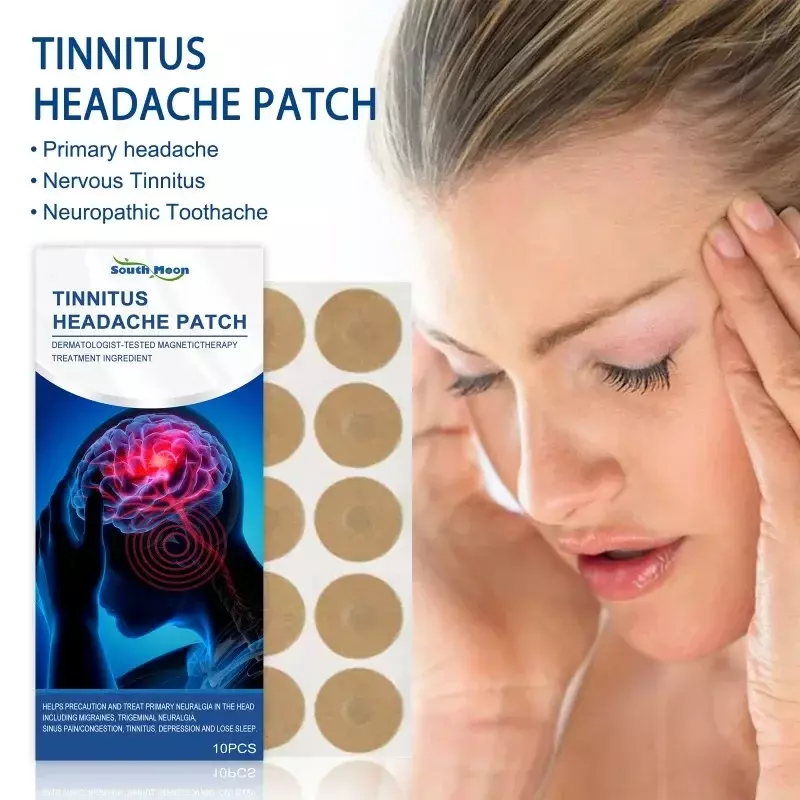 Patch relaksasi telinga portabel, Tinnitus pengobatan Patch mencegah muntah meningkatkan sakit kepala, meredakan sakit kepala, perawatan titik akupuntur