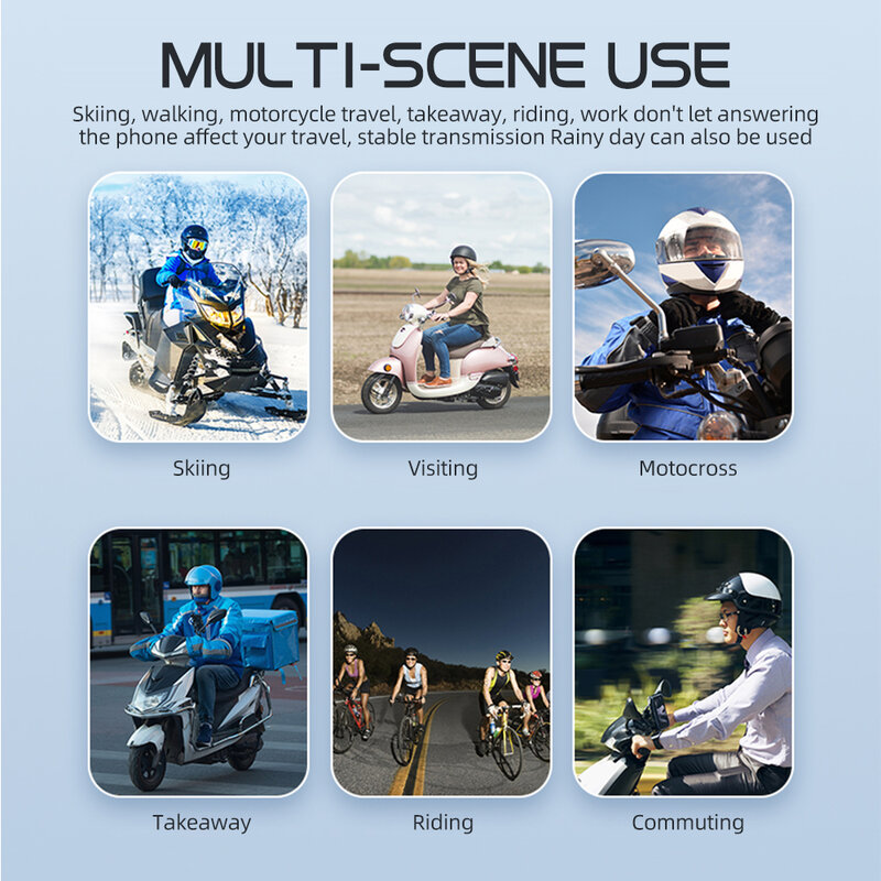 1/2Pcs Motocicleta Capacete Headset Para 2 Rider Bluetooth Intercom Interphone Moto Communicator Compartilhamento de Música Controle de Voz Headset