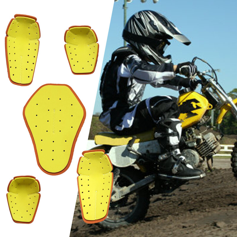 Protector de hombro de doble capa Eva para motocicleta, traje de conducción de doble capa, protección de codo, Protector de hombro de carreras, 5 piezas