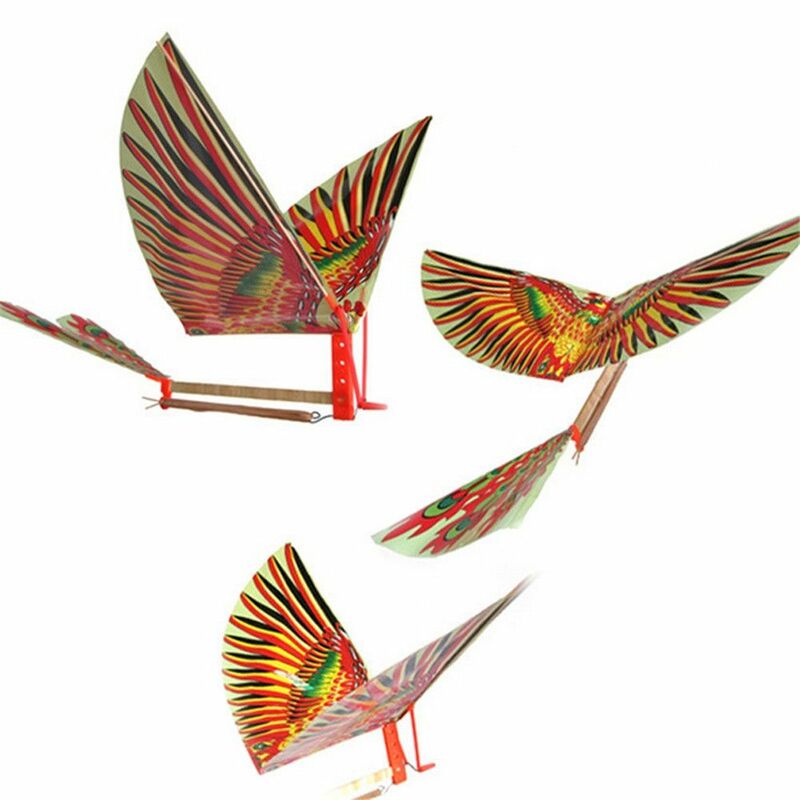 Outdoor Model Building Kits Planes Aircraft Model Toy Children Ornithopter Birds Toys Rubber Band Power Handmade DIY