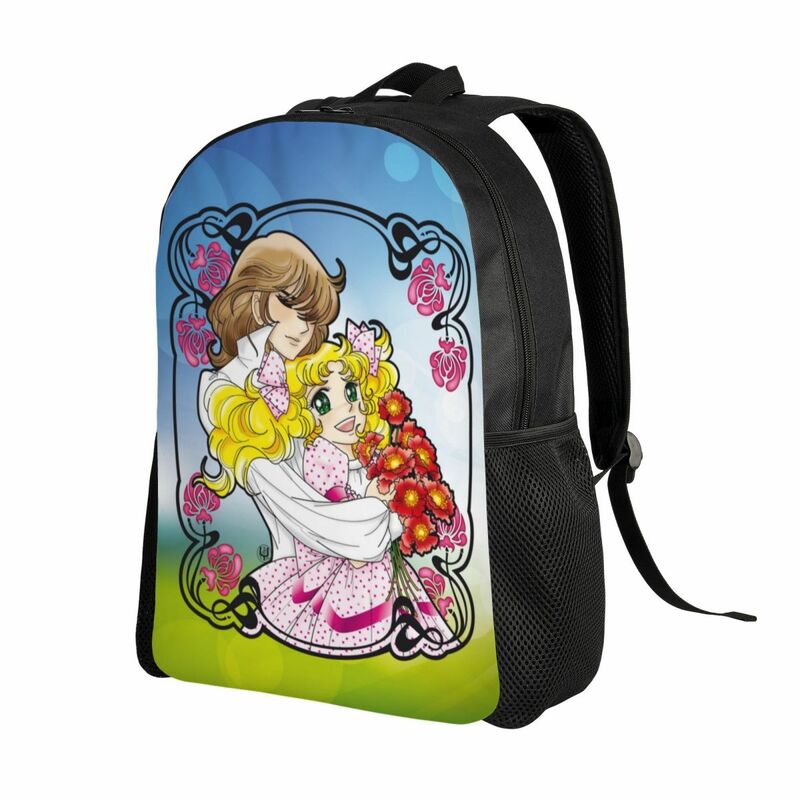 Candy Candy ransel Laptop Manga, tas punggung Kasual Pria Wanita, tas sekolah kuliah, tas siswa
