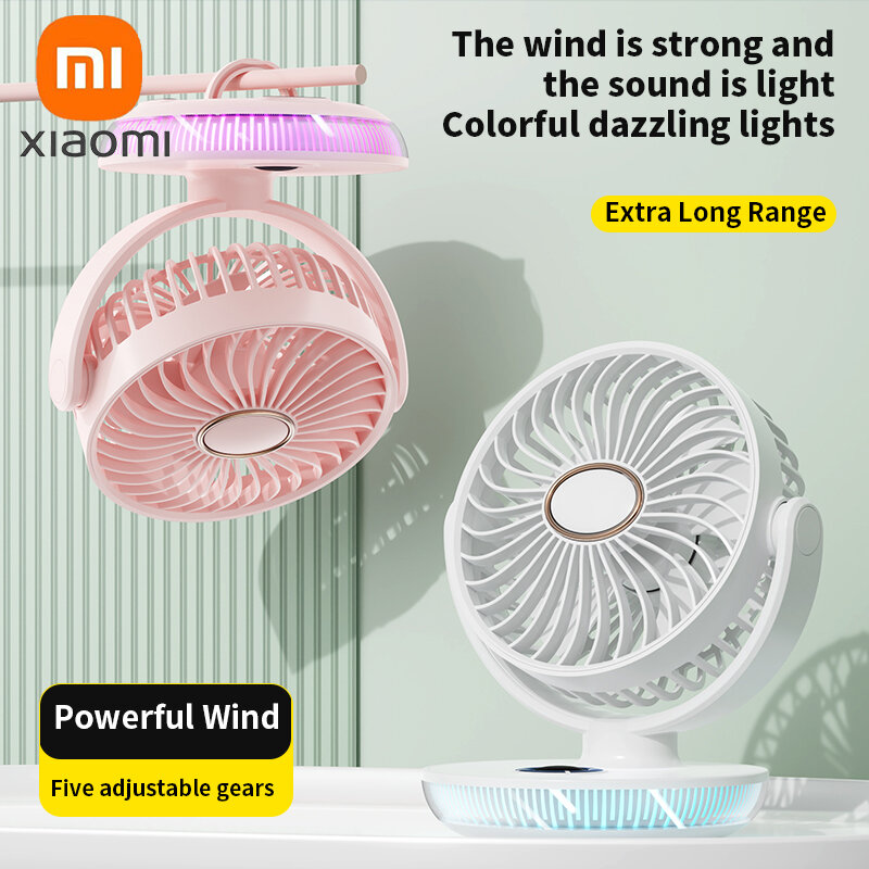 Xiaomi-ワイヤレスリモコン付き空気循環ファン,スイングヘッド,LEDスクリーン,5ギア風,48時間のバッテリー