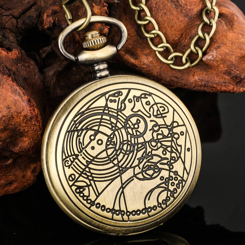 Bronze Black Silver Pocket Watch Men's Antique Quartz Pendant Clock Roman Numeral Dial Watches for Women Classic Souvenir Gifts