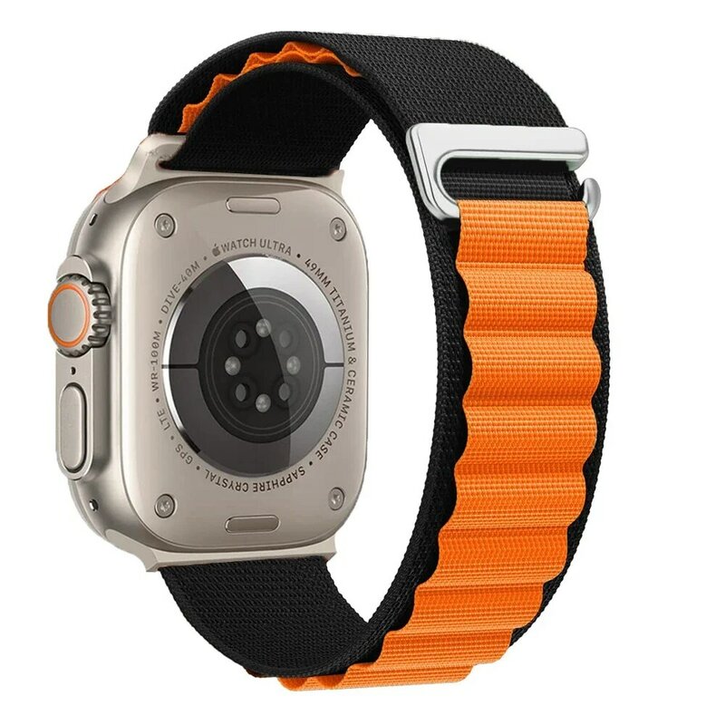 Alpine Lus Band Voor Apple Watch Ultra 2 49Mm 9 8 7 45Mm 41Mm Nylon Armband Iwatch Serie 6 5 4 3 Se2 44Mm 40Mm 38Mm Band