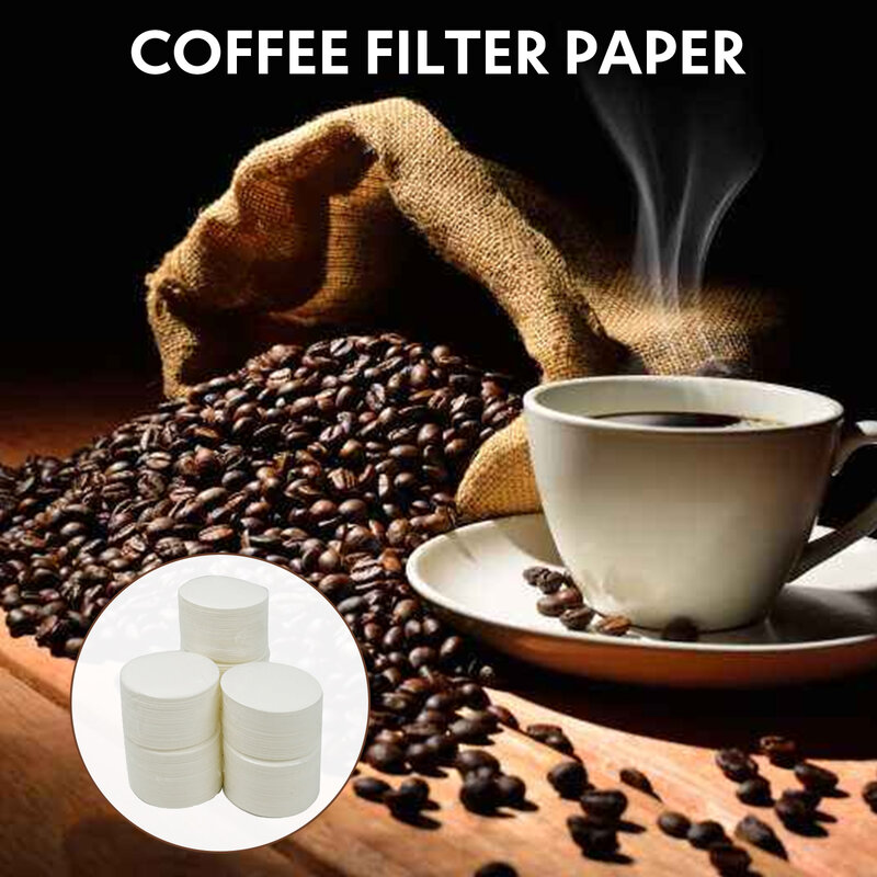 Papel de filtro de café de 350 piezas, Compatible con Aeropress, microfiltros de papel de 64mm