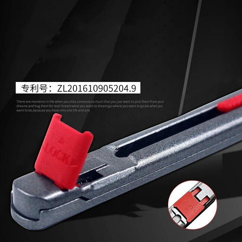 Pisau seni kerajinan logam paduan seng pisau anti-guncang kotak kecil Jepang pemotong Premium dapat ditarik faca sekolah kantor Cuttin