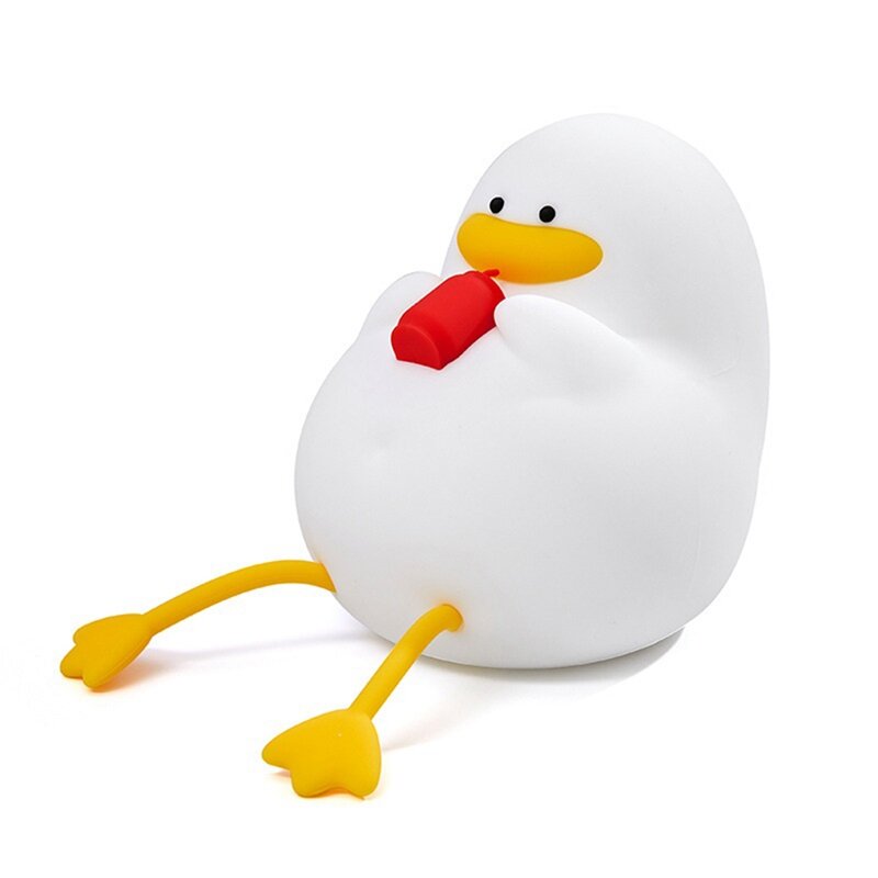 Night Light - Happy Duck Premium Silicone Lamps, Cute And Dimmable Nightlight For Soothing Bedtime Ambience Durable Easy Install