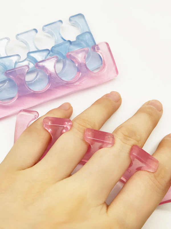 Separadores de dedos de silicona reutilizables para manicura y pedicura, herramientas de belleza lavables para el cuidado de los pies, 2022