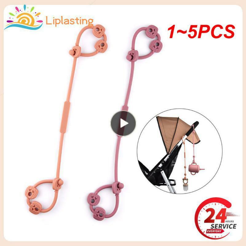 1~5PCS Free Baby Pacifier Clip Soft Silicone Teething Chain Adjustable Infant Nipple Holder Dummy Chains Stroller Baby