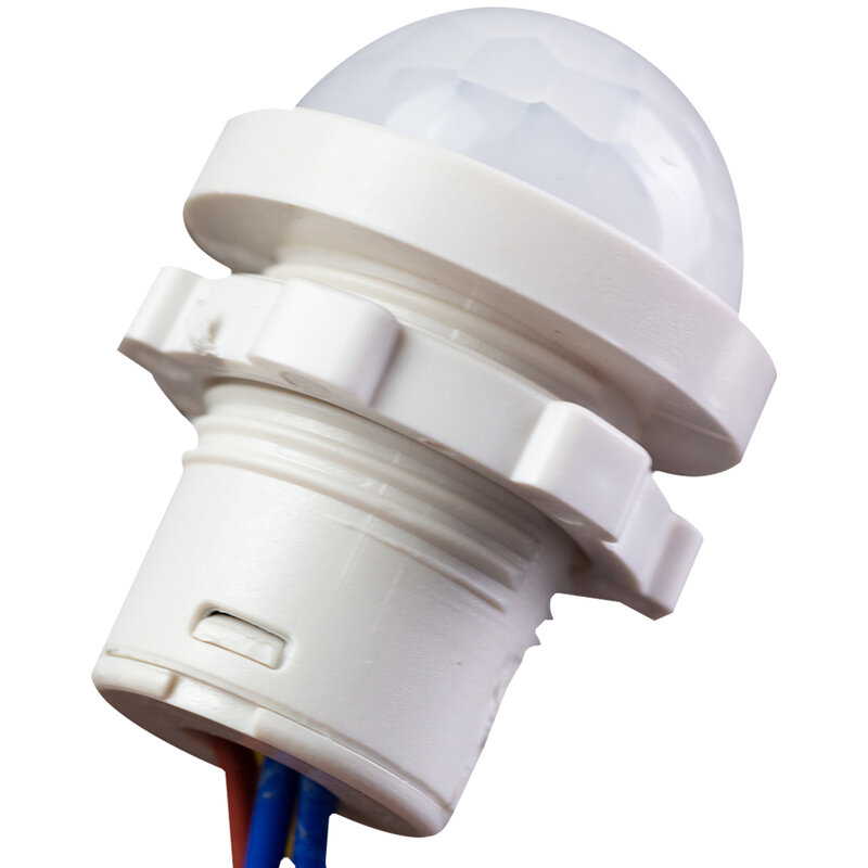 Sensor de movimiento PIR, lámpara de luz LED, interruptor de bombilla, AC110-240V/DC12-24V, lámpara de calle infrarroja inteligente impermeable para exteriores