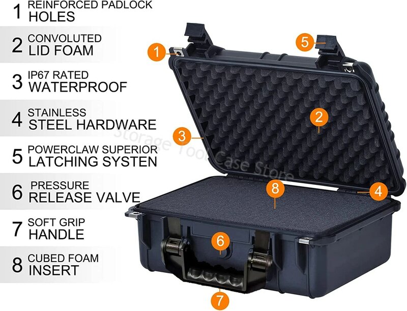 Tool Box Safety Equipment Instrument Case Portable Plastic Waterproof Toolbox Large Hard Case Storage Suitcase Tool Organizer