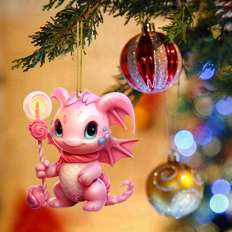 Cute Dragon Statue Ornaments Pendant Holiday Decoration Pendants Party Supplies Gift Interior Decorations Pendants Decorating