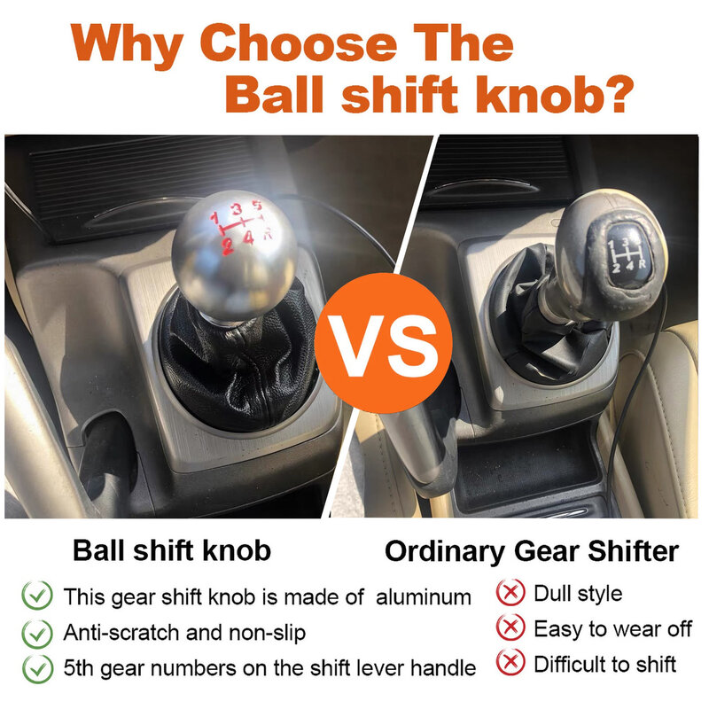 5/6/10 Speed Gear Shift Knob Aluminum Universal Car Manual Transmission Automatic Gear Level Knob Shift Lever M8 M10 M12