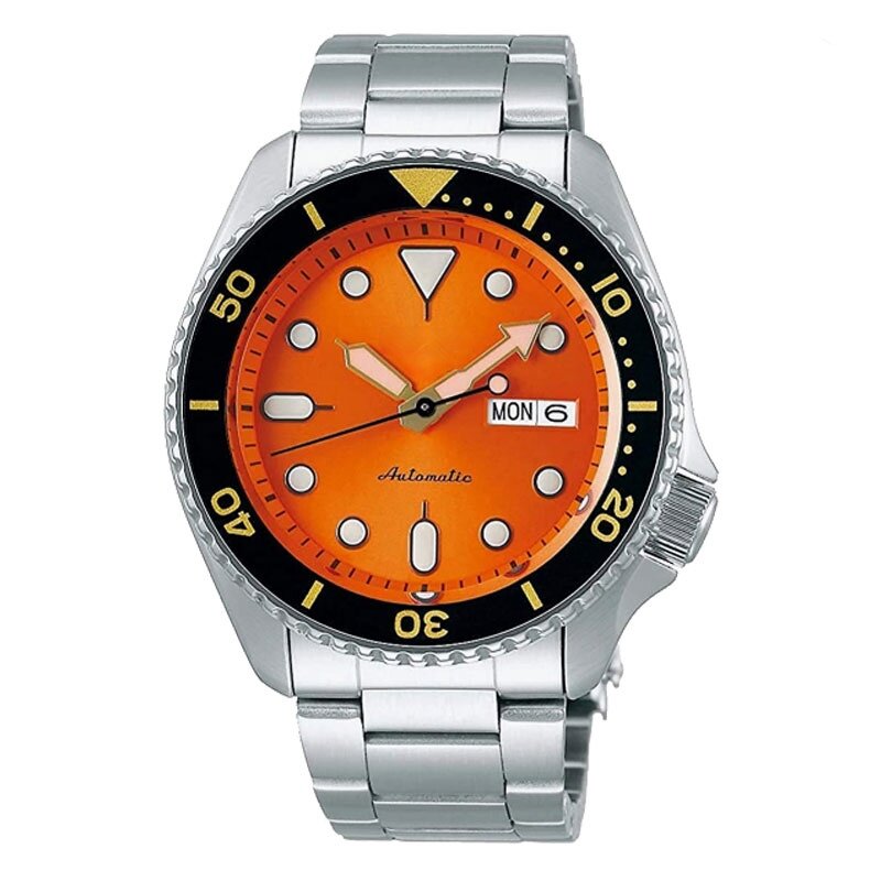 Relógio masculino de aço inoxidável, movimento mecânico, prata-tom, esportes, SRPD51, 5, 42.5mm