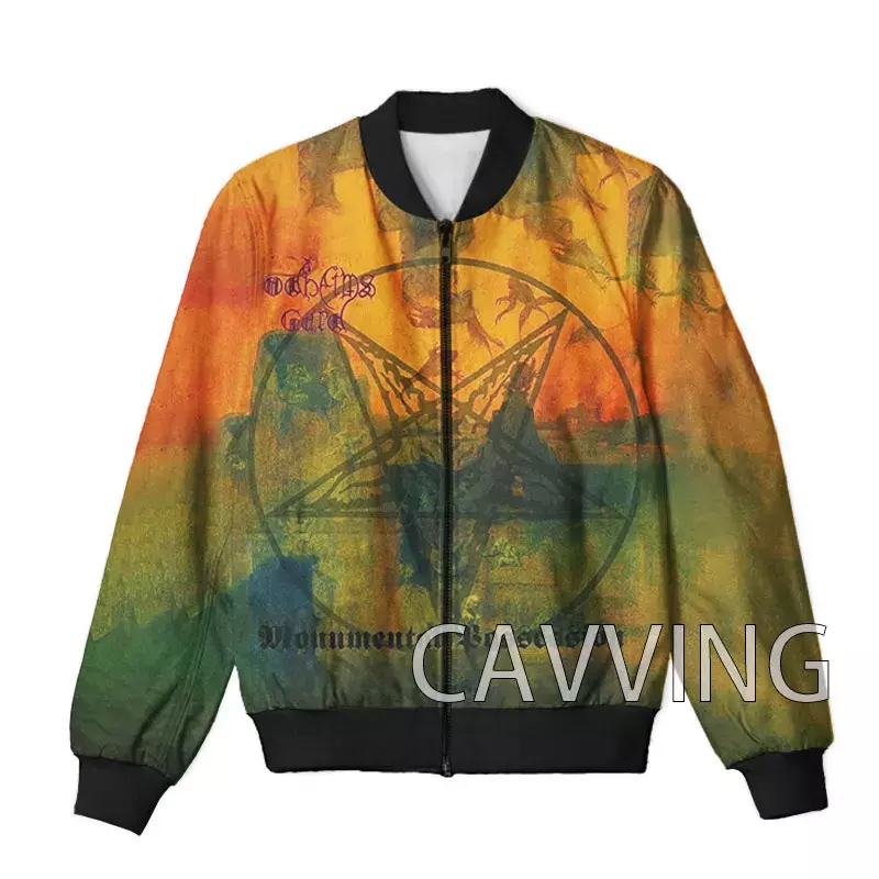 CAVVING-Jaquetas bombardeiras para homens e mulheres, Dodheimgard impresso em 3D, casaco com zíper rock, casaco, jaquetas com zíper