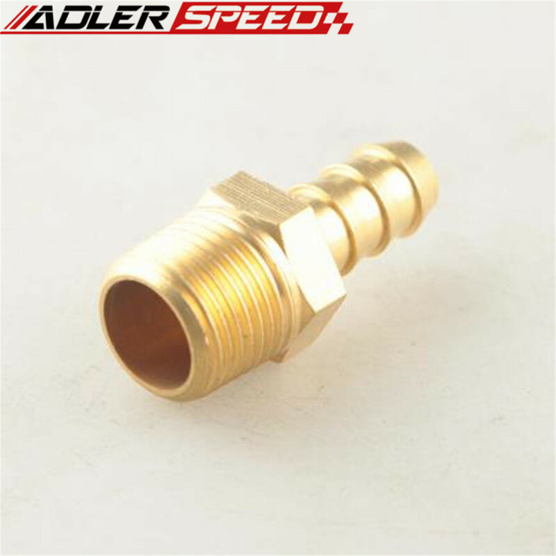 3/8" Inch To 3/8" Inch NPT Male Straight Brass Hose Barbs Thread Pipe
