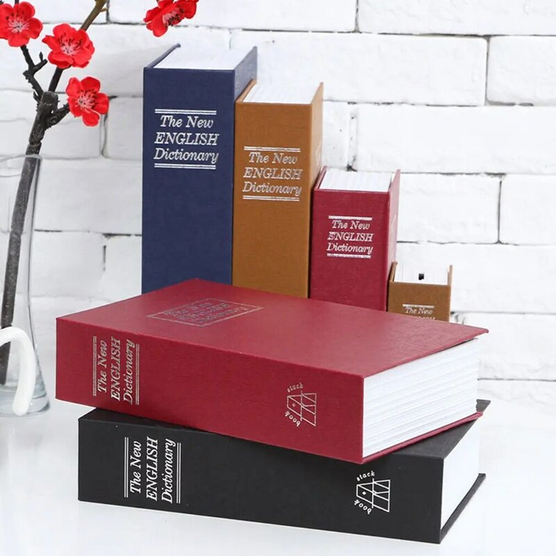 Boîte à monnaie créative en forme de dictionnaire, coffret d'assurance, livre de simulation européen, mini coffre-fort de stockage précieux