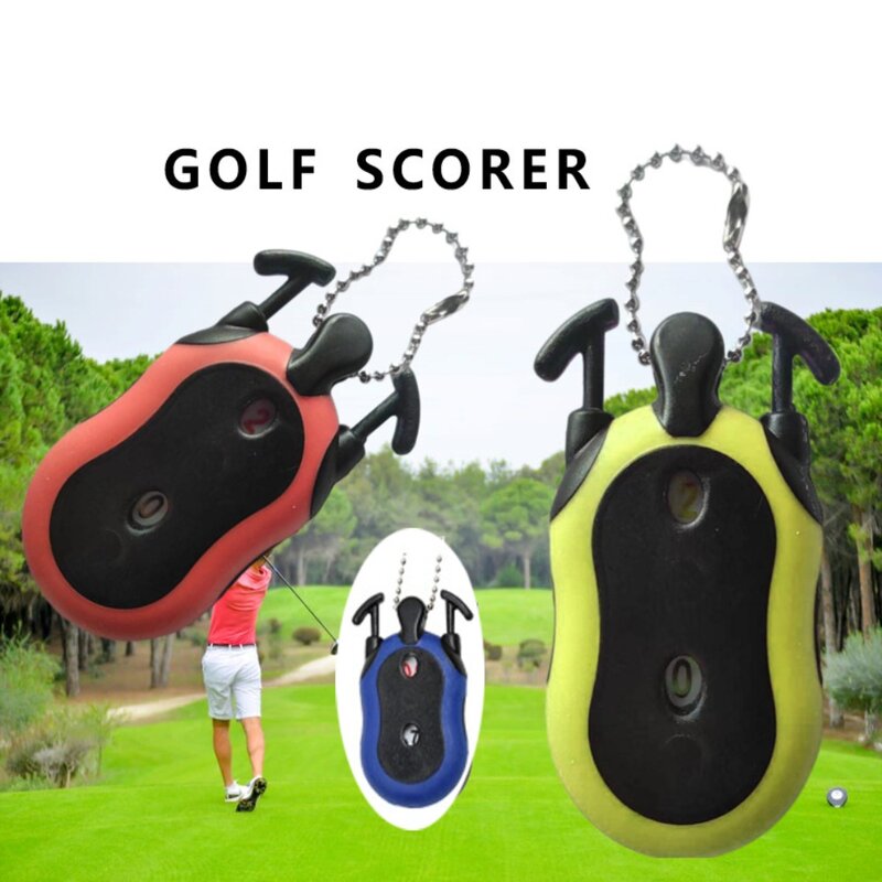 Design Golf Accessories With Key Chain Double Dial Counter Golf Score Counter Handy Counter Golf Score Indicator Golf Scoring