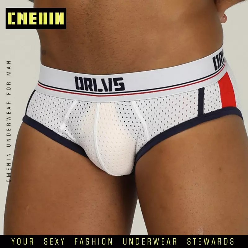 Ropa interior sexy gay para hombre, calzoncillos de algodón, suspensorio transpirable, bolsa en U, bikini, cuecas, OR192