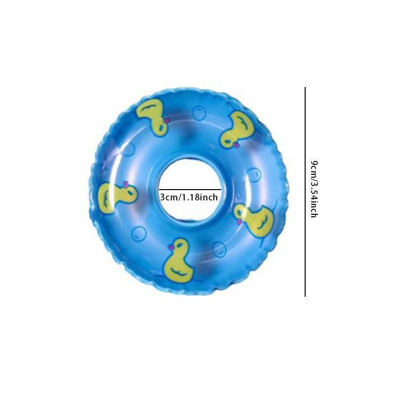 Mini anillos de natación inflables para 20 piezas, juguetes de anillos de natación para niños, donas, juegos acuáticos
