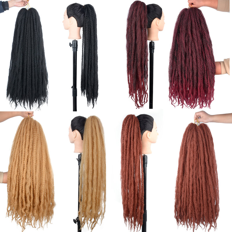 Afro Kinky cabelo sintético para torções, Marley Twist trança extensões de cabelo, longas tranças de crochê, 36"