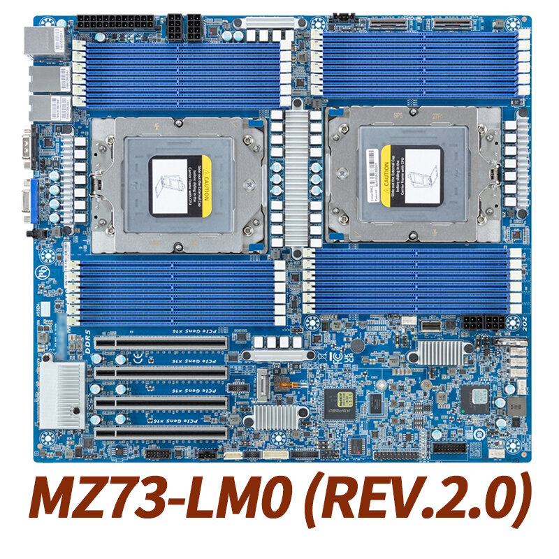 MZ73-LM0 (rev.2.0) สำหรับเมนบอร์ดกิกะไบต์ AMD epyc 9004ชุดโปรเซสเซอร์ DDR5