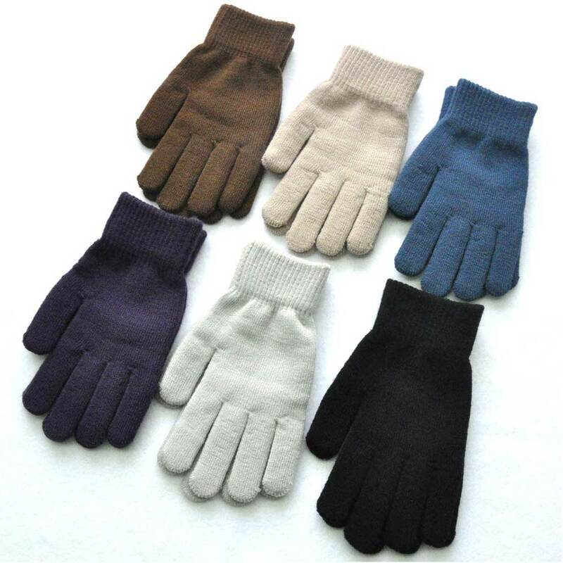 1 Pair Knitted Gloves Traveling Cycling Warm Mittens Outdoor Equipment