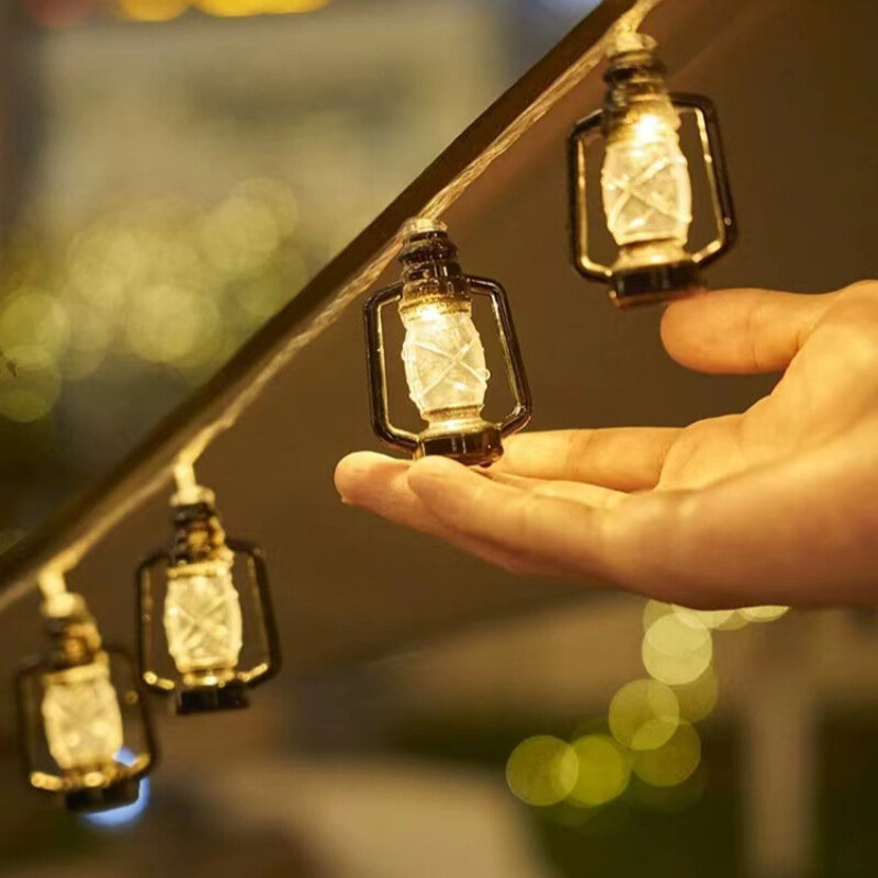 LED Solar Lamp String Querosene Garrafa, Retro Light String, Decoração de Natal, Jardim Atmosfera, Outdoor Camping