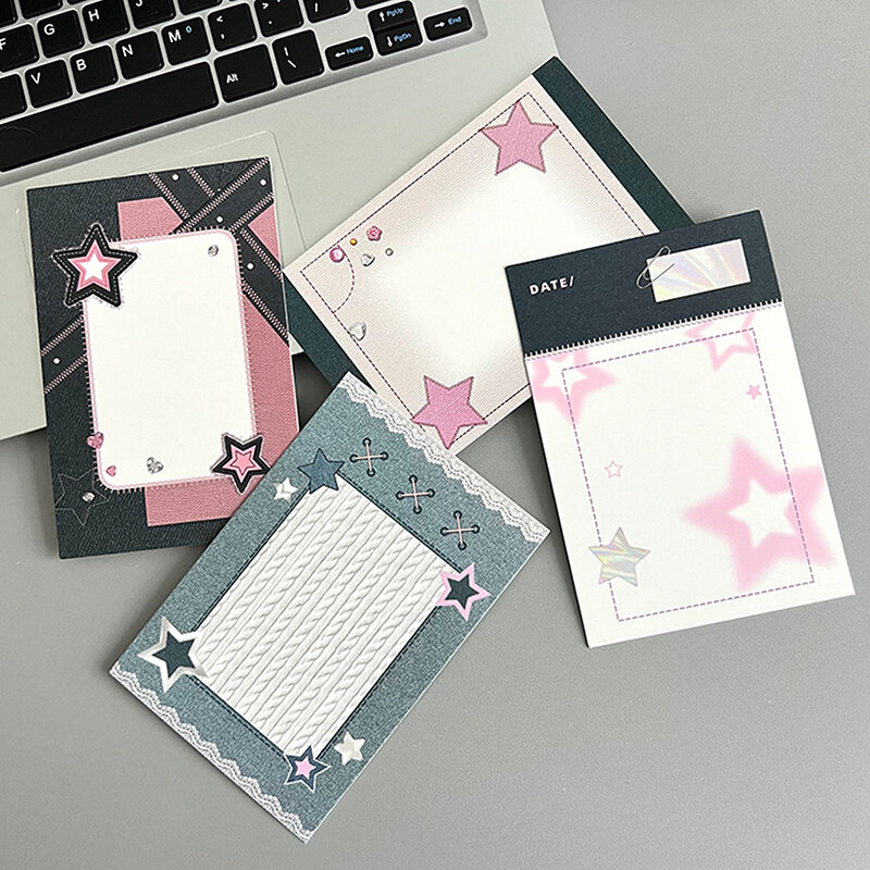 Fundas de papel duro Y2K para tarjetas de tela vaquera, 10 piezas, embalaje protector para tarjetas fotográficas, Material de bricolaje para regalo, suministros de arte